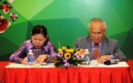GS.TS Nguyễn văn Thanh: Chủ tọa. ThS. Lê Kim Phụng: Thư ký hội nghị.